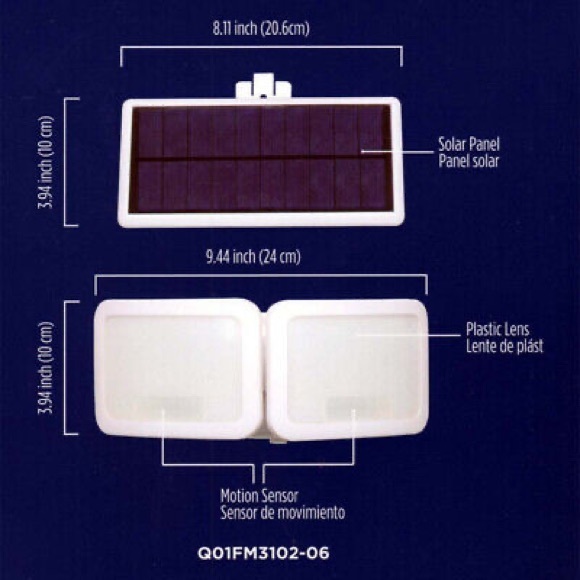 Westinghouse Solar Dual Head Motion Sensor LED Light White - Picture 2 of 8